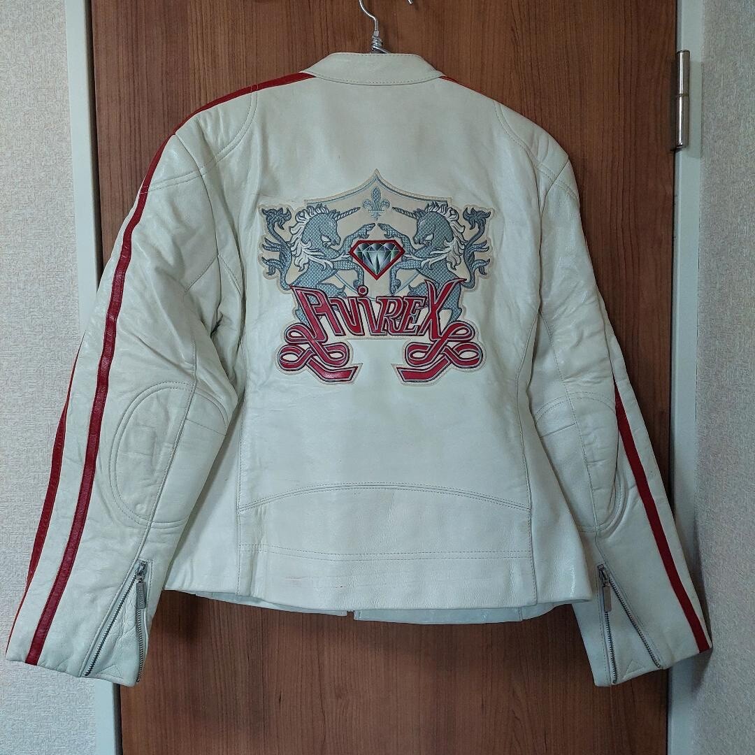 AVIREX USA Authentic Leather Jacket Size L | eBay
