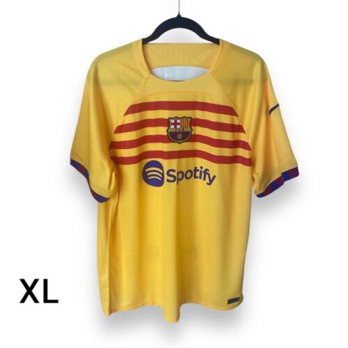 Nike FC Barcelona Fourth Jersey Yellow Catalan Flag. Size XL Nike FC Barcelona Fourth Jersey Yellow Catalan Flag. Size XL