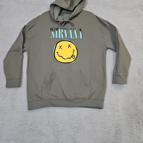 ★NIRVANA★ YELLOW GRUNGE FACE スマイリー スウェットシャツ Nirvana - Yellow Happy Face Shirt (T-Shirt) | eBay