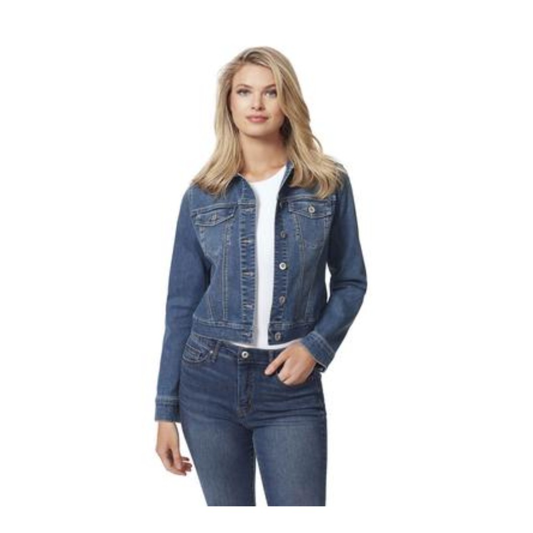Jessica Simpson Trendy Plus Pixie Long Sleeve Denim Jacket Women's 1X Mercer - Picture 1 of 18