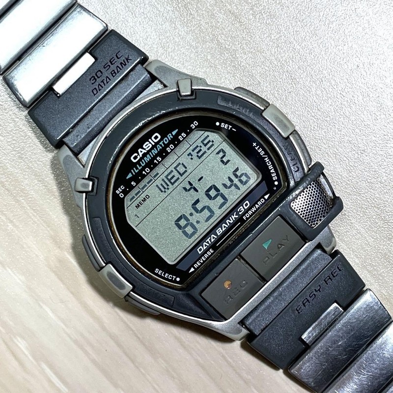 時計 CASIO DATABANK EASYREC Casio Data Bank Easy Rec Digital Watch Battery Included Used