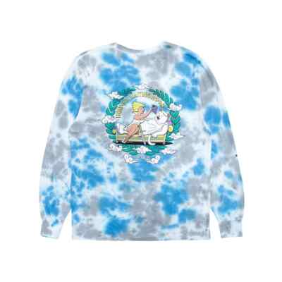 

Футболка RIPNDIP Waiting In Heaven с длинным рукавом (светло-голубое облако), Light blue cloud wash
