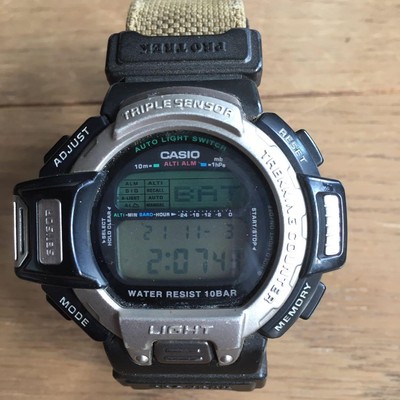 CASIO PRO TREK PRT-60 Water Resistant 10bar Triple Sensor Wristwatches B0830