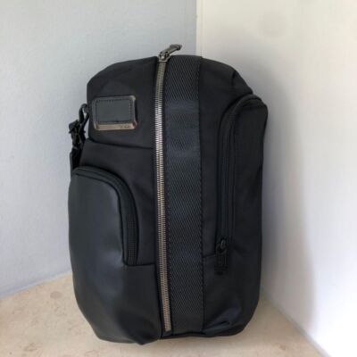 NEW TUMI ALPHA BRAVO Smith Sling BODY BAG 232393 Black Ballistic Nylon UNUSED