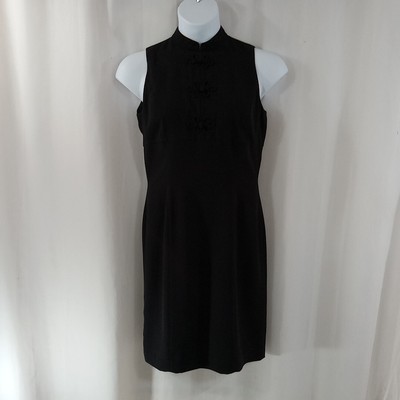 MariAnna Dress Women's Size 12 Lined Black Embellished Down Chest