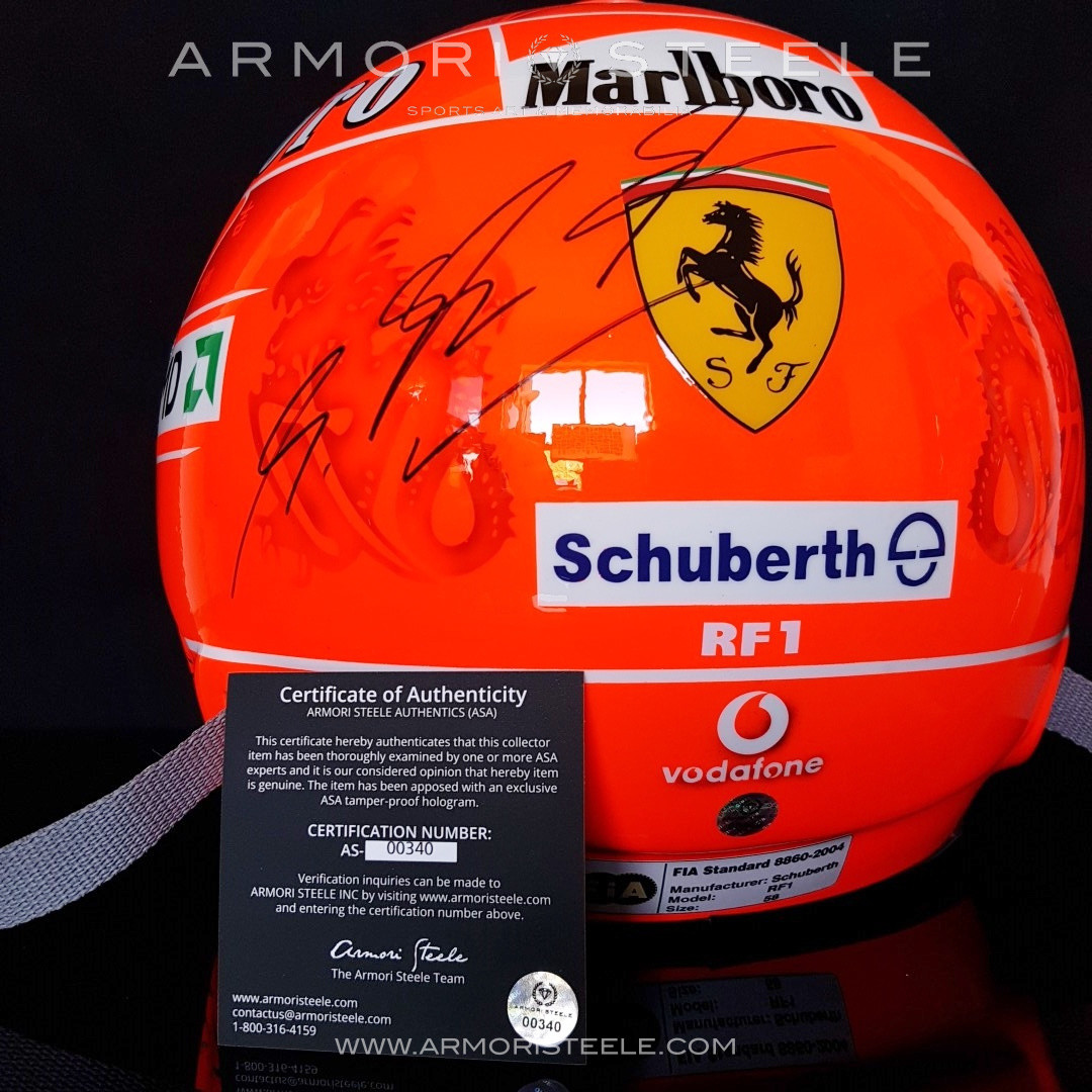 MICHAEL SCHUMACHER 2004 SIGNED Autographed Helmet SIGNATURE DIRECT ON HELMET
