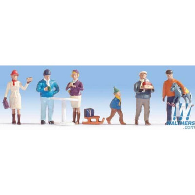 NEW Walthers Holiday/Winter Shoppers (6) HO Scale FREE US SHIP
