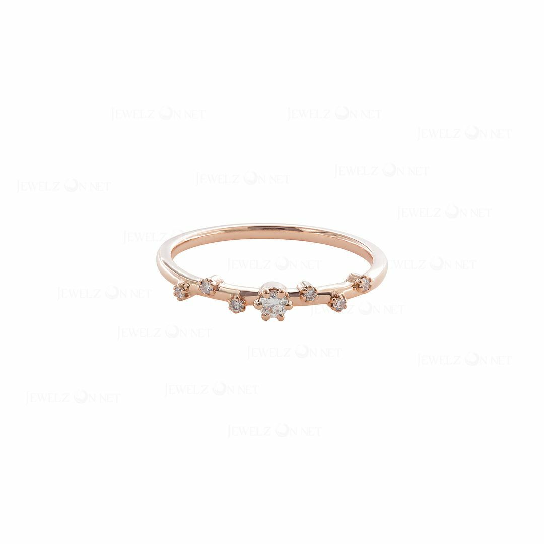 Pre-owned J.o.n 14k Gold Genuine Diamond Engagement Ring Band Size-3-8 Us Fine Jewelry In White