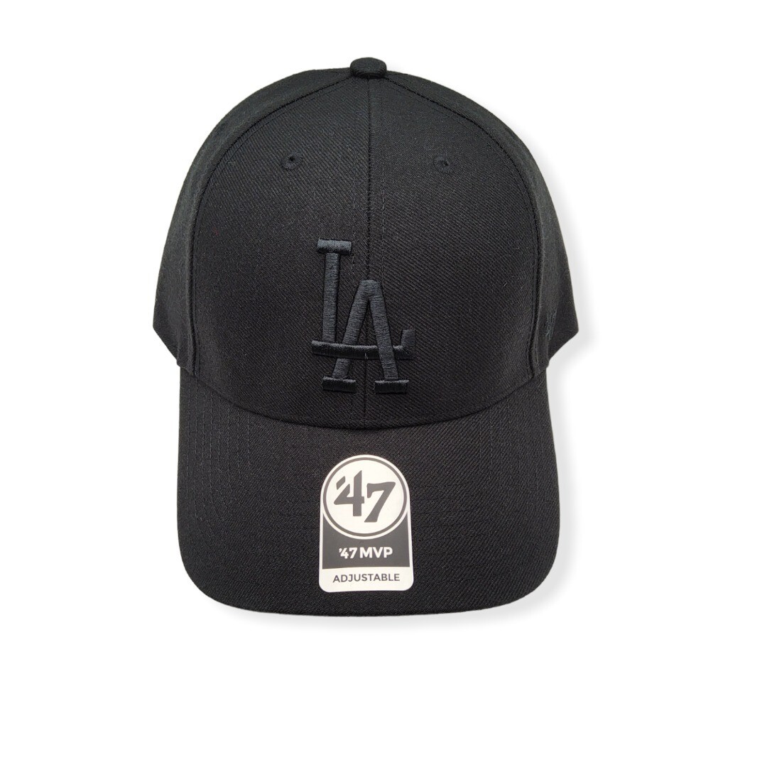 ☆New Era☆ MLB Black On Black LA Dodgers Ball Cap Los Angeles Dodgers Fitted New Era 59Fifty Fly Ball Black