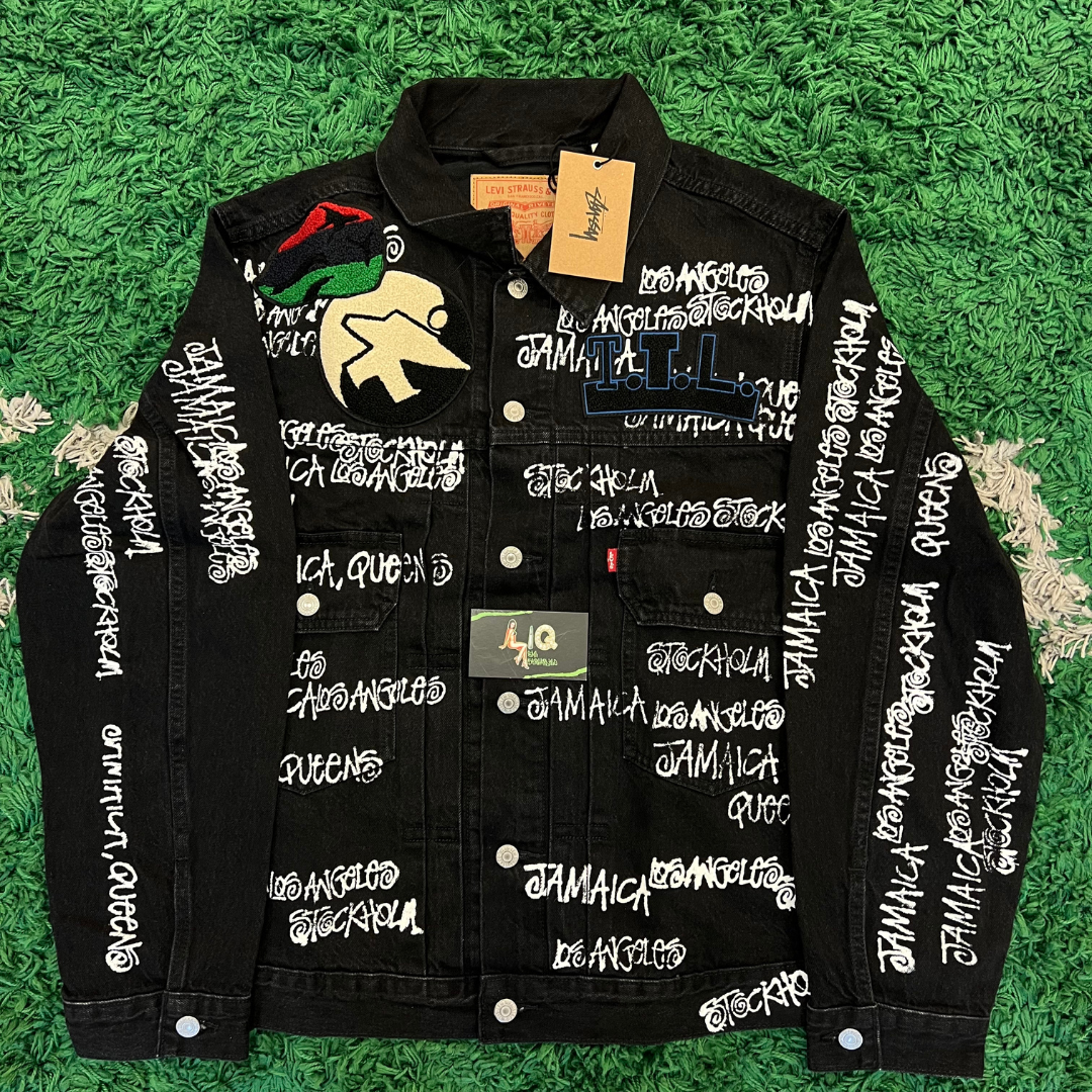 Pre-owned Stussy X Denim Tears X Our Legacy Ttl Denim Jacket (white)