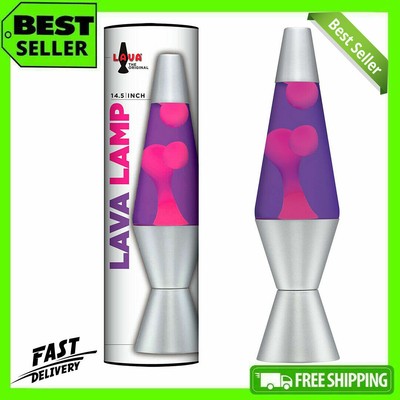 XL Retro Lava Lamp Classic Large Rocket Pink Purple Decorative Lighting Larva