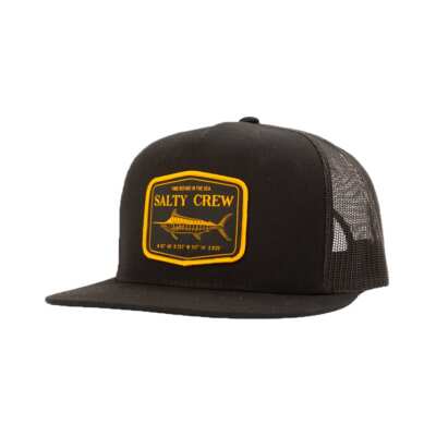 

Кепка Salty Crew Stealth Snapback Trucker (черная) с 5 панелями, Черный