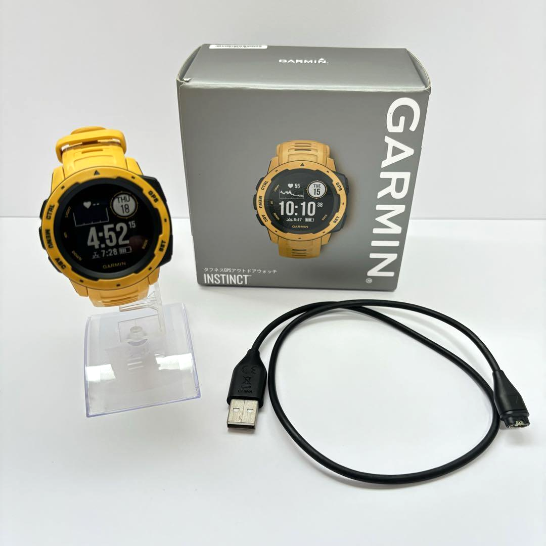 Garmin Instinct Dual Power Sunburst GPS Smartwatch Solar Charging - Small Used Garmin Instinct Dual Power Sunburst GPS Smartwatch Solar Charging - Small Used
