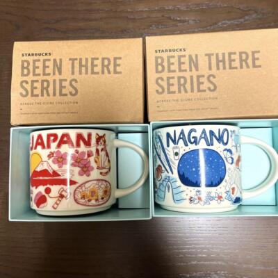 Japan Nagano Set of 2 Starbucks coffee Cup Mug 14oz Been