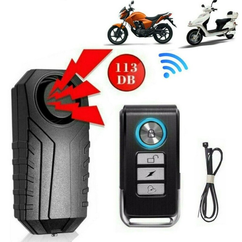 113dB Wireless Motorrad Fahrrad Diebstahl Alarmanlage wasserdicht Super laut NEU