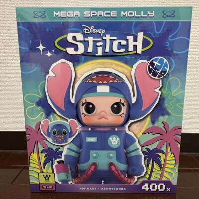 POP MART MEGA Collection 400% SPACE MOLLY Stitch Action