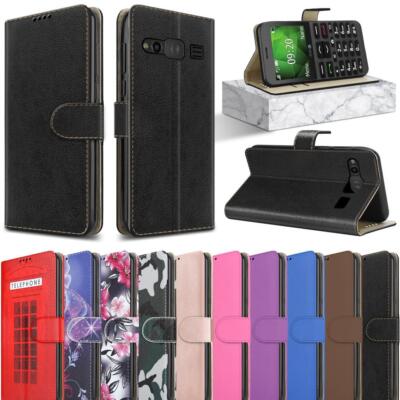 Book-Style Handyhülle Für Doro 1380 – Schwarz, Mit Kartenslots, Standfunktion & Magnetverschluss