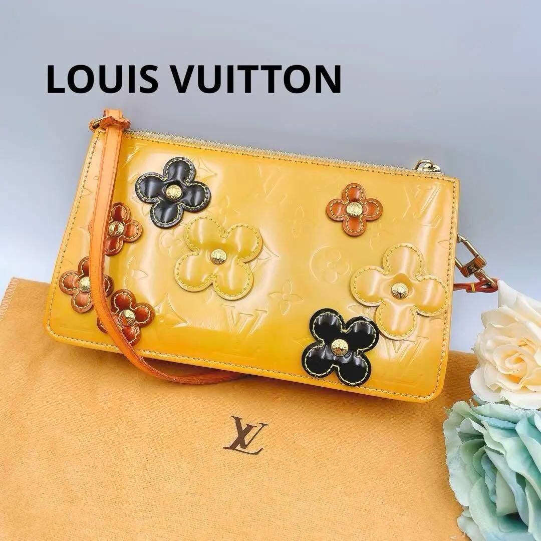 Yellow Louis Vuitton M92246 Vernis Flower Lexington