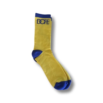Dope Couture Superior Acrylic/Cotton Blend Laker Crew Socks NEW Deadstock 