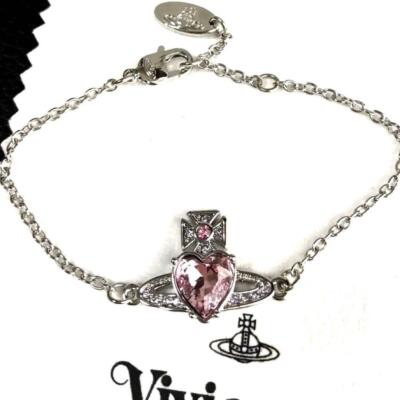 Vivienne Westwood ARIELLAネックレス　シルバー×ピンク Vivienne Westwood ARIELLA Necklace Heart Silver Pink w