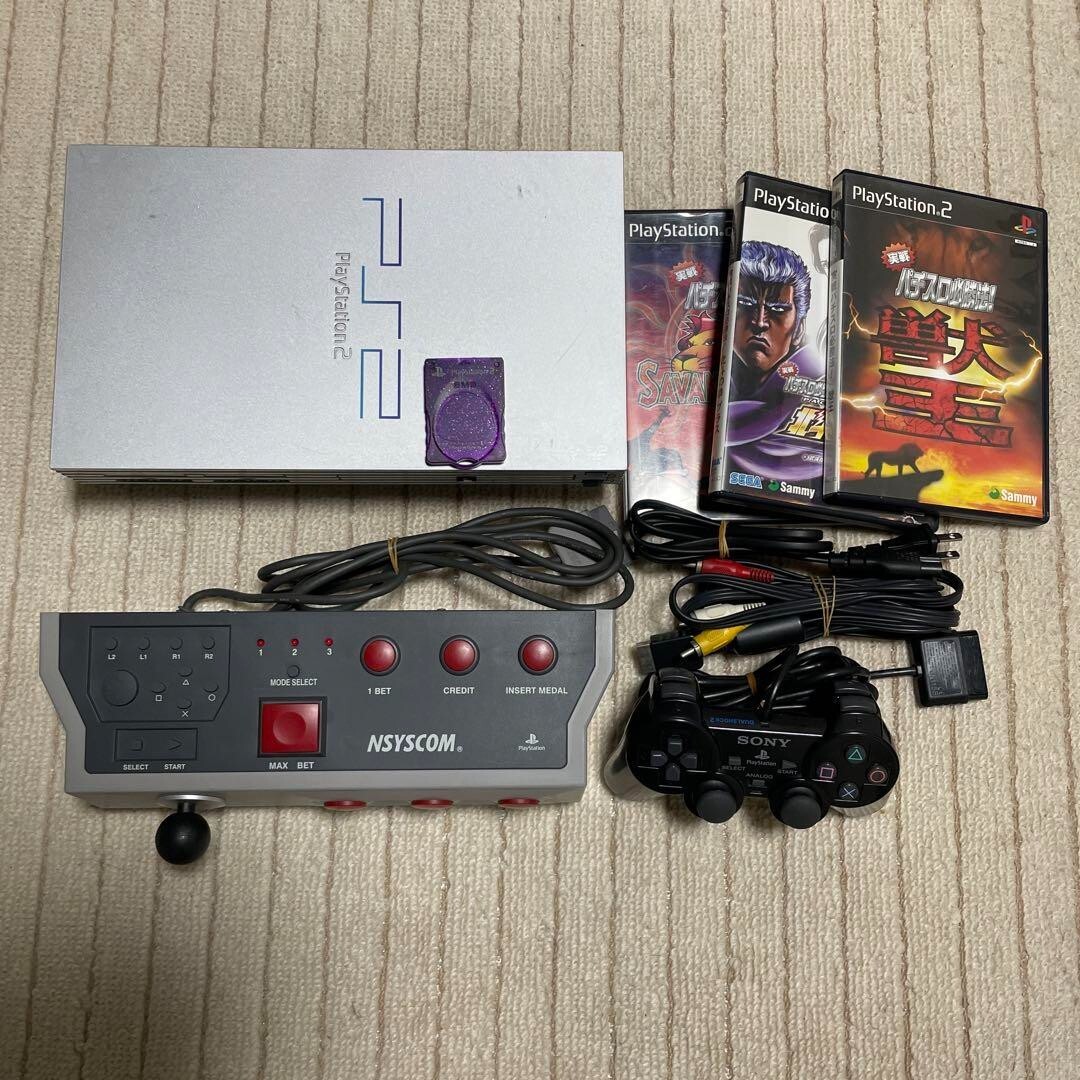 PS2 SCPH-39000S【セット販売】 PS2 SILVER Console SCPH-39000 S Tested System Japan