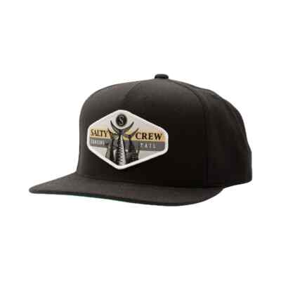 

Кепка Salty Crew High Tail (черная) с 5 панелями, Черный
