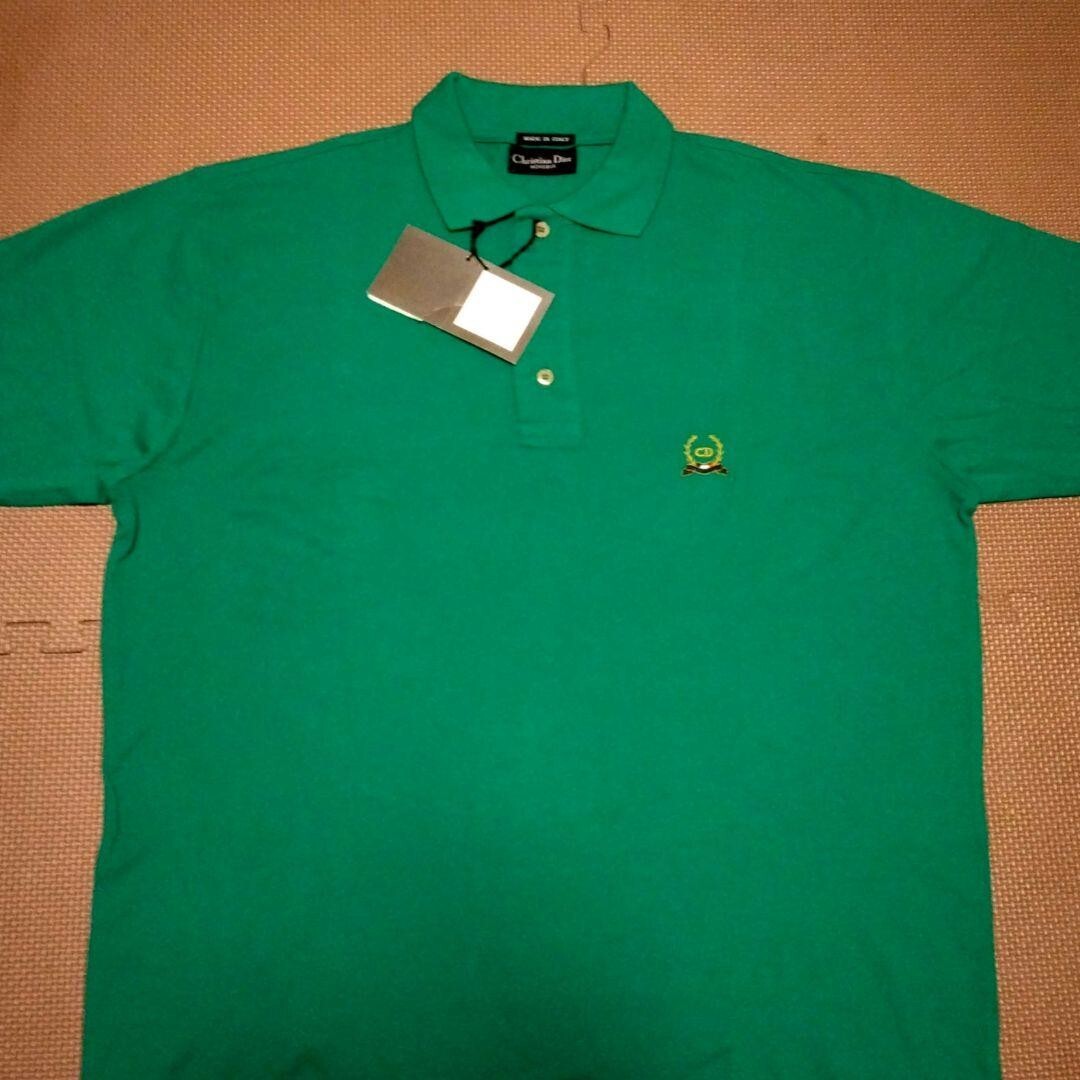 Christian Dior Vintage Mens 90s Polo Shirt Green Size 52