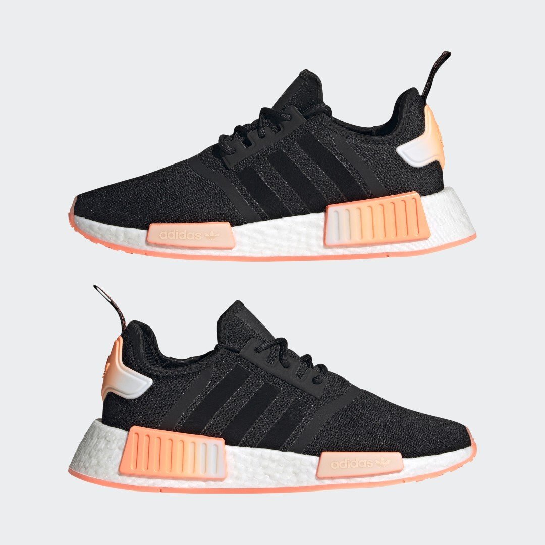 

Женские кроссовки adidas Originals NMD R1 Black Peach Orange White GW9463 Gym Training, Черный, adidas NMD R1