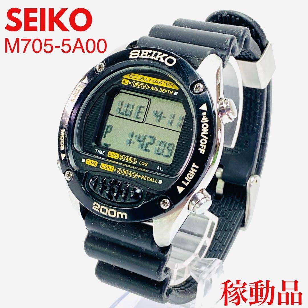 【希少】 SEIKO　M725-5A00　SCUBA NASTER　GOLD Seiko Scuba Master M725-5A00 Vintage Digital Black Gold