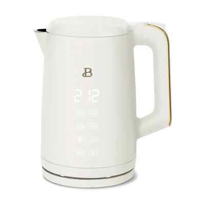 Beautiful 1.7L One-Touch Electric Kettle, White Icing by Drew Barrymore