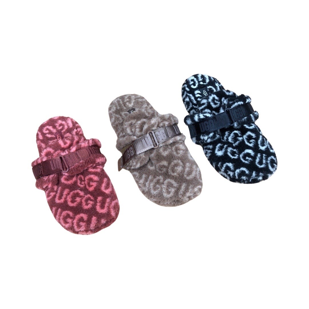 UGG Fluff It Popスリポンブラック×ホワイト23cm Fluff It Pop Slipper | UGG®