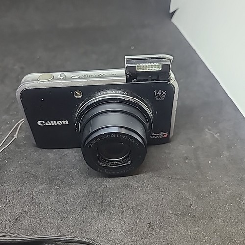【美品】Canon PowerShot SX210 IS ブラック Canon PowerShot SX210 IS 14.1MP Digital Camera - Black for