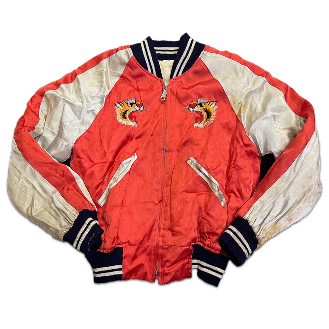 ジャケット・アウター 50s vintage Japan Souvenir Jacket Vintage 1950's Japanese Satin Embroidered Souvenir Bomber