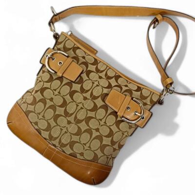 Coach Signature Shoulder Bag Unisex Leather | eBay