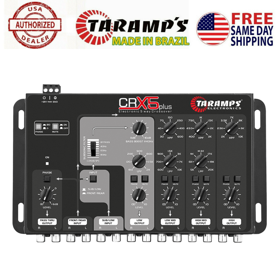 Taramps CRX5 Plus クロスオーバー Taramps CRX5 Plus Five Way Car Audio Crossover Rca 4 Channel