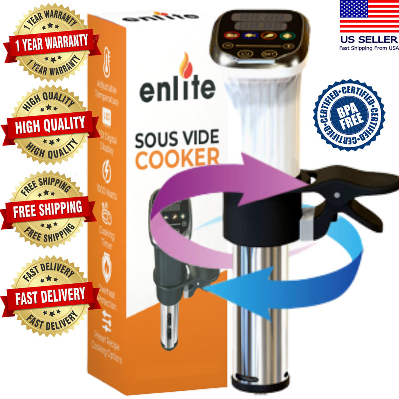 ENLITE Sous Vide Precision Cooker with Digital Circulator Ultra-Quiet 1000W
