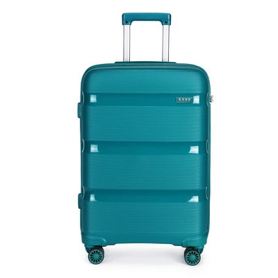 Kono Carry On Luggage Hard Shell Travel Trolley 4 Spinner Wheels Lightweight ...