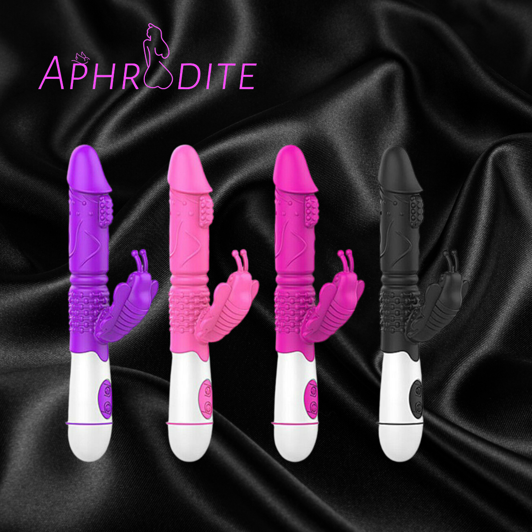 30 Speeds Ribbed Rabbit Vibrator Sex Toys for Women Dildo G-Spot Massager - Picture 1 of 8