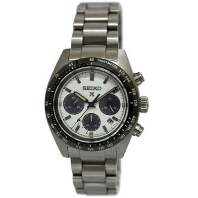 #AY Seiko Prospex Chronograph White Black Silver V192 0AF0 Beauty Men s SS Sap