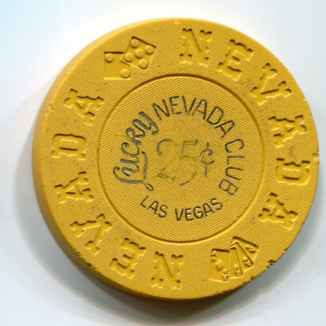 Fractional Chip 25 cent  Lucky Nevada Club Casino Las Vegas NV