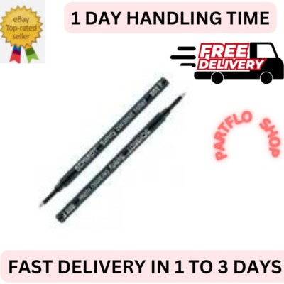 Schmidt German Roller Pen Black Refill Safety Ceramic Roller 888 F (2 Pieces)