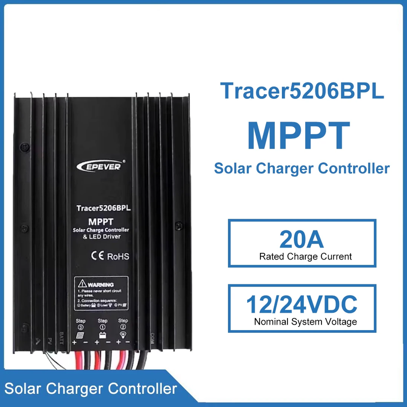 MPPT Controller 20A Tracer5206BPL Solar Charge Controller Max Pv Input Voltage 6