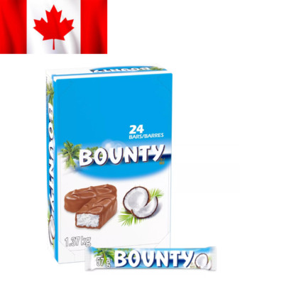 Bounty Chocolate Bars 24 Bars x 57g Each - Fresh from Canada