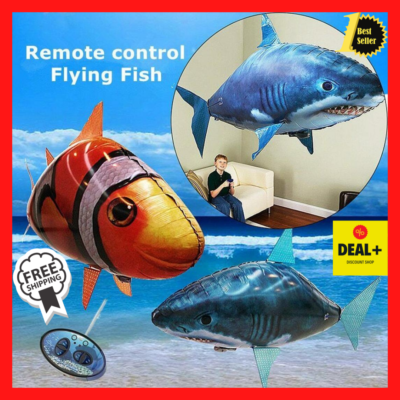 Air Swimmers Remote Control Flying Shark / Clownfish Nemo Balloon