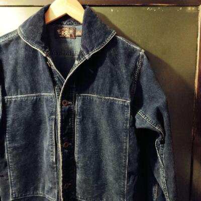 RRL Ralph Lauren Vintage Corduroy Jacket Dark Color 1940s Style