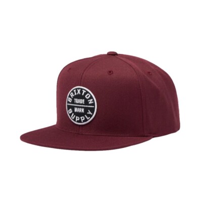 

Кепка Brixton Oath III Snapback (красное дерево) с 6 нашивками, Mahogany