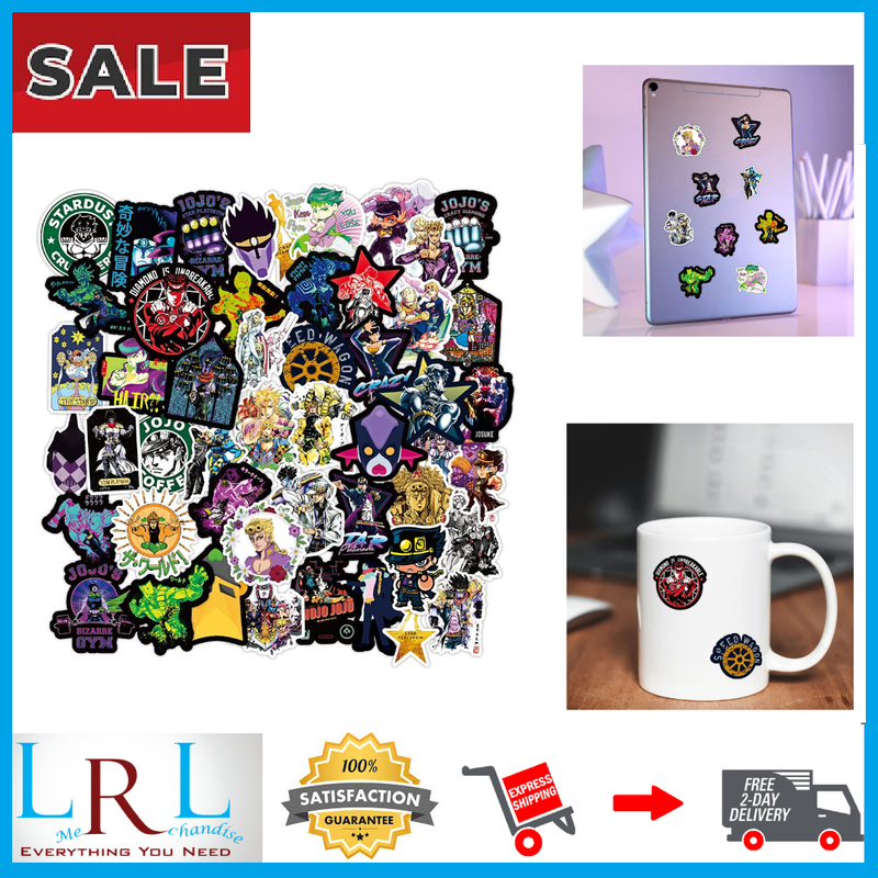 Anime Stickers 50PCS Cool Manga Vinyl Prints Decals for Skateboard Bike Computer