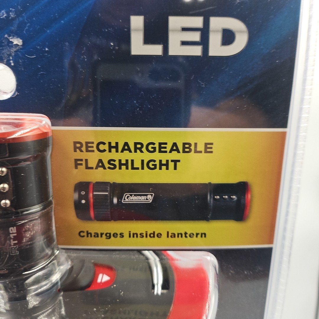 Coleman Double Edge Flashlight Lantern CPX 6 Compatible Rechargeable 300 Lumen
