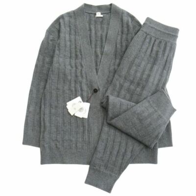 Used Hermes H Logo Embossed Cardigan And Pants Set Up Wool