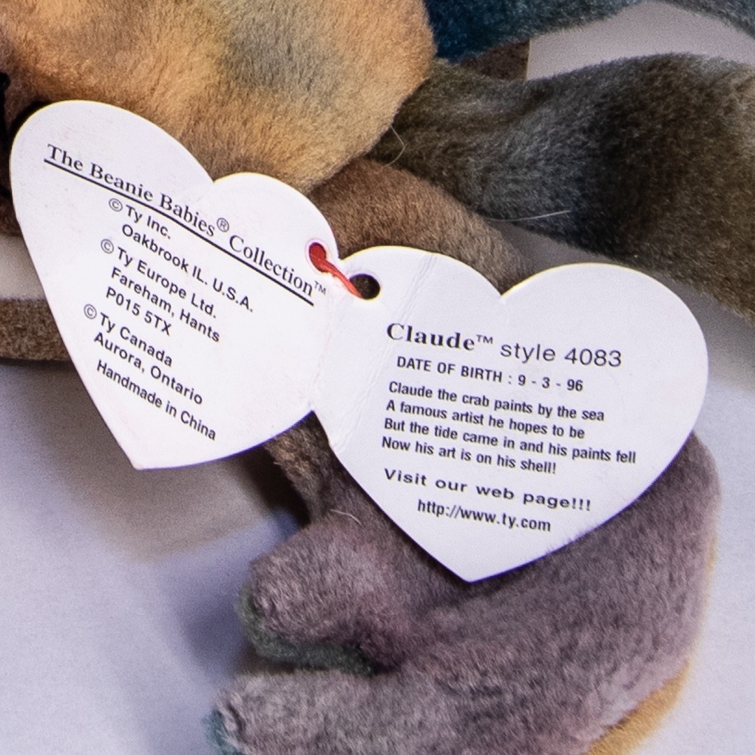 Ty Beanie Babies: Claude The Crab 1996